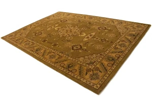Dark Brown Floral Modern 8X11 Oriental Hand-Tufted Rug