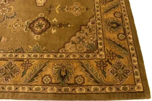 Dark Brown Floral Modern 8X11 Oriental Hand-Tufted Rug