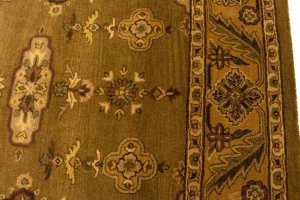 Dark Brown Floral Modern 8X11 Oriental Hand-Tufted Rug