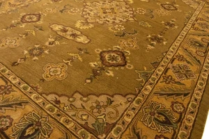 Dark Brown Floral Modern 8X11 Oriental Hand-Tufted Rug