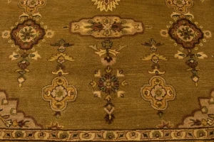 Dark Brown Floral Modern 8X11 Oriental Hand-Tufted Rug
