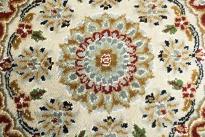 Black Floral 8X10 Indo-Nain Oriental Rug