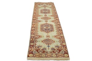 Cream Tribal 3X8 Indo-Viss Oriental Runner Rug