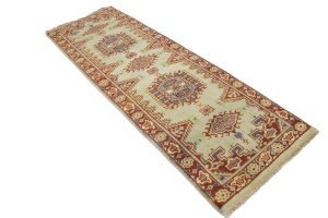 Cream Tribal 3X8 Indo-Viss Oriental Runner Rug