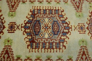Cream Tribal 3X8 Indo-Viss Oriental Runner Rug