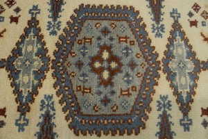 Cream Tribal 3X8 Indo-Viss Oriental Runner Rug