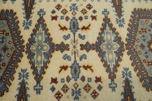 Cream Tribal 3X8 Indo-Viss Oriental Runner Rug