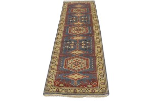 Gray Tribal 3X8 Indo-Viss Oriental Runner Rug