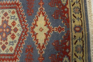 Gray Tribal 3X8 Indo-Viss Oriental Runner Rug