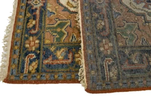 Semi Antique Muted Beige Floral 10X12 Distressed Vintage Oriental Rug