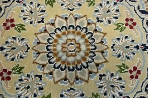 Light Blue Floral 9X12 Indo-Nain Oriental Rug