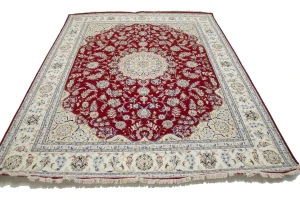 Red Floral 8X10 Indo-Nain Oriental Rug