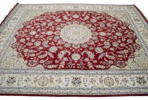 Red Floral 8X10 Indo-Nain Oriental Rug