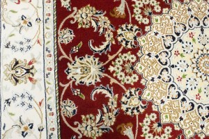 Red Floral 6X9 Indo-Nain Oriental Rug
