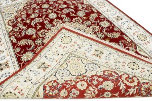 Red Floral 6X9 Indo-Nain Oriental Rug