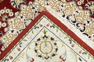 Red Floral 6X9 Indo-Nain Oriental Rug