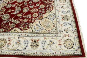 Red Floral 6X9 Indo-Nain Oriental Rug