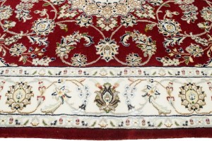 Red Floral 4X6 Indo-Nain Oriental Rug