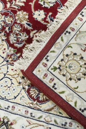 Red Floral 4X6 Indo-Nain Oriental Rug