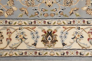 Light Blue Floral 4X6 Indo-Nain Oriental Rug