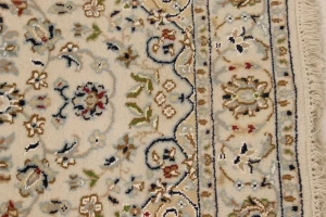 Cream Floral 3X11 Indo-Nain Oriental Runner Rug