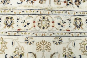 Cream Floral 3X8 Indo-Nain Oriental Runner Rug