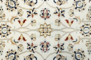 Cream Floral 3X8 Indo-Nain Oriental Runner Rug