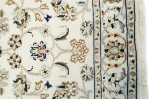 Cream Floral 3X8 Indo-Nain Oriental Runner Rug