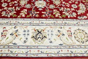 Red Floral 8X10 Indo-Nain Oriental Rug
