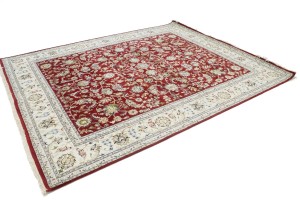 Red Floral 8X10 Indo-Nain Oriental Rug