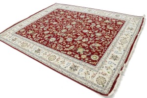 Red Floral 8X10 Indo-Nain Oriental Rug