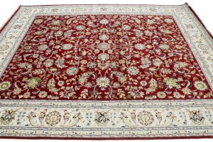 Red Floral 8X10 Indo-Nain Oriental Rug