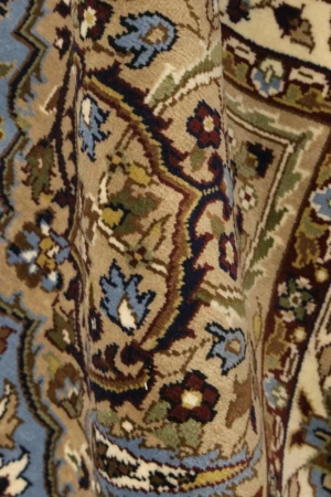 Blue Floral Kirman 5'9X7'6 Oriental Rug