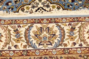 Blue Floral Kirman 5'9X7'6 Oriental Rug