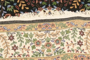 Black Floral Kirman 6X9 Oriental Rug