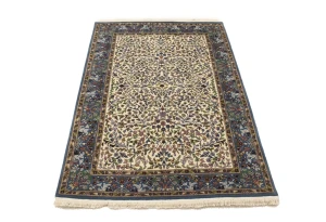Cream Floral 4X6 Kirman Oriental Rug