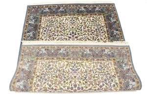 Cream Floral 4X6 Kirman Oriental Rug