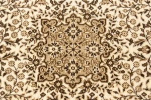 Cream Floral Kirman 4X6 Oriental Rug