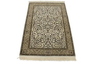 Cream Floral Kirman 3X4 Oriental Rug