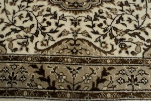 Cream Floral Kirman 3X4 Oriental Rug