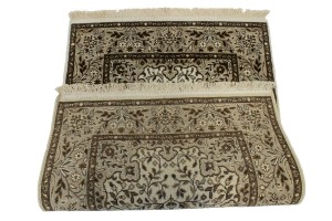 Cream Floral Kirman 3X4 Oriental Rug