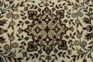 Cream Floral Kirman 3X4 Oriental Rug