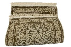 Cream Floral Kirman 2X3 Oriental Rug