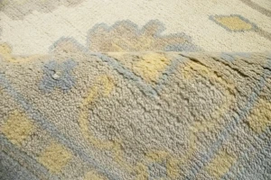 Blue-gray Floral 12X20 Oushak Chobi Oriental Rug