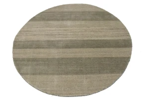 Multicolored Tribal Stripes 5X5 Lori Gabbeh Oriental Round Rug