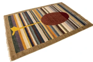 Multicolored Pictorial 6X8 Indo-Gabbeh Oriental Rug