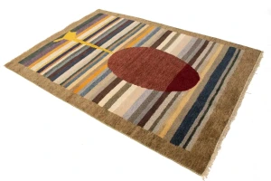 Multicolored Pictorial 6X8 Indo-Gabbeh Oriental Rug