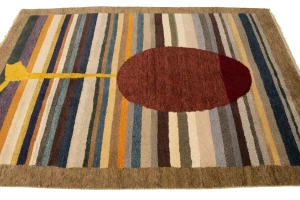 Multicolored Pictorial 6X8 Indo-Gabbeh Oriental Rug