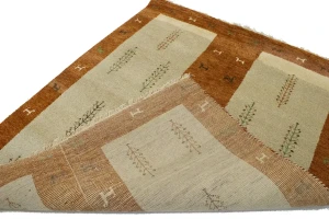 Rust Pictorial Tribal 5'3X6'6 Indo-Gabbeh Oriental Rug