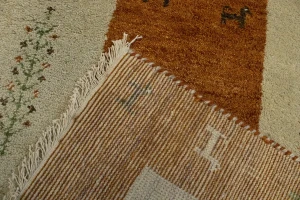 Rust Pictorial Tribal 5'3X6'6 Indo-Gabbeh Oriental Rug
